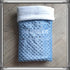 Couverture doublé en minky doux + coussin assortie personnalisé, brodée prénom et/ou ornement